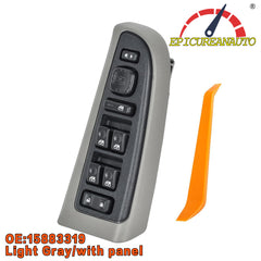 EPICUREANAUTO 15883319 Master Power Window Switch & Black Bezel Assembly with Folding Mirror Switch Fit for 2003-2006 Chevy, GMC, Cadillac, Hummer