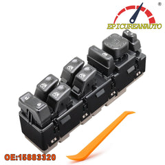 Chevy Silverado Window Switch - Driver Side with Folding Mirror, Fit for 2003-2007 Models, Suburban, Tahoe, Sierra 1500, Yukon, Escalade - Replace 920-020, DWS-241