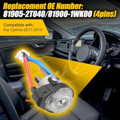 For Kia Optima 2011-2015, EOM 81905 2T040, 81900-1WK00(4Pin)