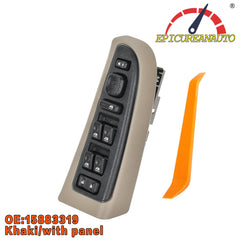 EPICUREANAUTO Power Window Switch & Gray / Black / Tan Bezel 3 colors available w/Folding Mirror FitChevy, GMC, Cadillac, Hummer