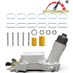 68105583AF Aluminum Engine Oil Cooler Oil Filter Housing Adapter Replace#926-876