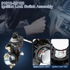 81910-B2100 Ignition Lock Cylinder & Housing Ignition Switch Kits for 2014-2019 Kia Soul, 2015-2019 Kia Soul EV
