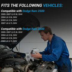 5102084AA Mechanical Engine Brake Vacuum Pump Compatible with Dodge Ram 2500 3500 5.9L 6.7L Cummins 64-1027