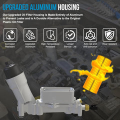 68105583AF Aluminum Engine Oil Cooler Oil Filter Housing Adapter Replace#926-876