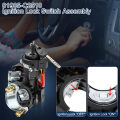 81905-C2510 81970-C1A00 Ignition Lock Cylinder & Housing Switch Kits for 2015 2016 2017 2018 2019 Hyundai Sonata