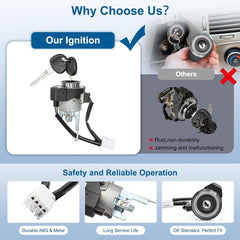 Compatible with 2010-2013 Kia Soul Hatchback 1.6/2.0L,Ignition Key Switch Assembly OME:81900-2KA30
