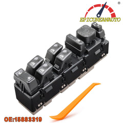 EpicureanAuto 15883319 Driver Side Power Master Window Switch with Folding Mirror for Chevrolet, GMC , Cadillac, Hummer