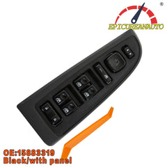 EpicureanAuto 15883319 Master Power Window Switch & Black Bezel Assembly with Folding Mirror Switch Fit for 2003-2006 Chevy, GMC, Cadillac, Hummer