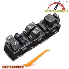 15883322 DWS-248 Driver Side Master Power Window Switch, Door Lock & Folding Mirror Module for Chevy & GMC