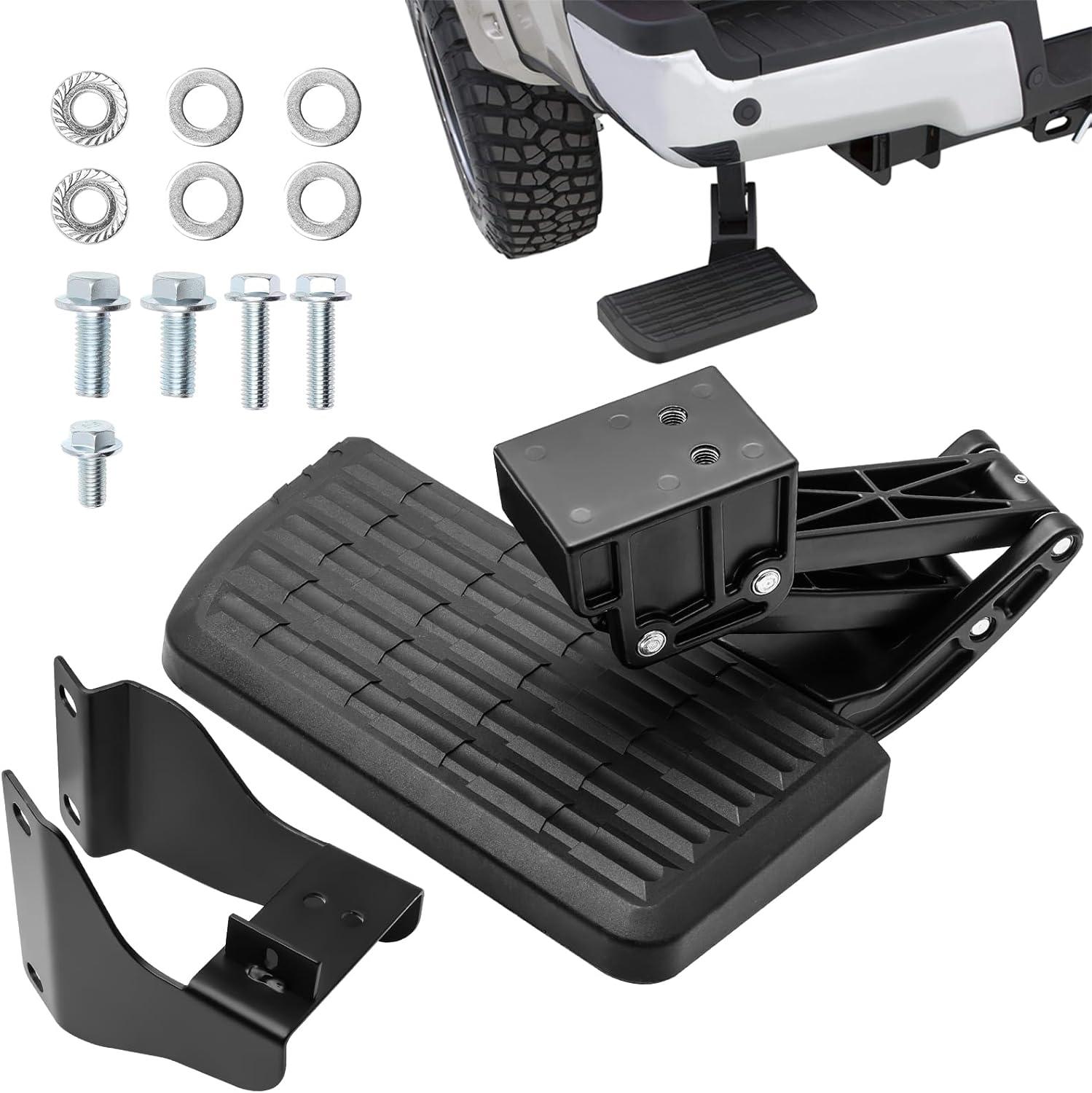 Rear Bed Step Retractable Bumper Step for Ford F150 2015-2020 Retractable Truck Bed Step for Ford,Folding Truck Tailgate Step - Epicureanauto - 75312-01A