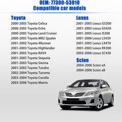 Fitment: Toyota 2000-2005 Celica | 2000-2005 Echo | 2000-2005 Land Cruiser | 2000-2005 MR2 Spyder | 2001-2002 4Runner | 2001-2003 Highlander | 2001-2005 RAV4 | 2001-2005 Sequoia | 2001-2003 Sienna | 2001-2002 Tundra | 2002-2004 Tacoma | 2003-2004 Corolla | 2003-2006 Matrix. Scion 2004-2006 xA | 2004-2006 xB. Lexus 2001-2005 GS300 | 2001-2005 GS430 | 2001-2005 IS300 | 2001-2006 LS430 | 2001-2005 LX470 | 2001-2003 RX300 | 2002-2006 SC430 Fuel Gas Cap