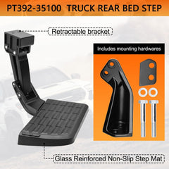 Rear Bed Step Retractable Bed Step Bumper Step for Toyota Tacoma 2012 2013 2014 2015 2016 2017 2018 2019 2020 2021 2022 2023 Truck Bed Steps - Epicureanauto - PT392-35100