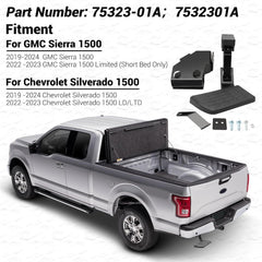 Truck Rear Bed Step for 2019-2024 Chevrolet Silverado 1500 & GMC Sierra 1500; 2022-2023 Chevrolet Silverado 1500 LD/LTD &GMC Sierra 1500 Limited - Epicureanauto - 75323-01A