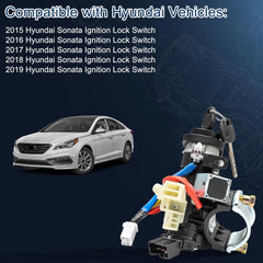 Compatible with Hyundai Vehicles: Automotive Replacement Ignition Lock Cylinders 2015 2016 2017 2018 2019 Hyundai Sonata Ignition Lock Cylinder with Ignition Lock Housing.