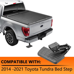Rear Bed Step Retractable Bed Step Bumper Step for Tundra 2014 2015 2016 2017 2018 2019 2020 2021 Truck Bed Step,Folding Rear Bumper Tailgate Step - Epicureanauto - PT392-34140