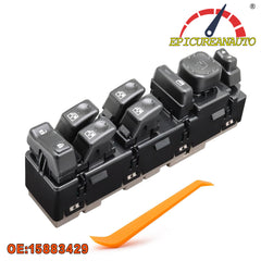 epicureanauto 15883429 Master Control Power Window Door Lock Switch Hummer H2 Window Switch and Door Lock with Folding Mirrors Control