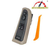 epicureanauto 15883322 Front Driver Side Power Window Switch and Tan Bezel Assembly with Folding Mirror Switch Chevy ,GMC 920-024 Replaces DWS-248