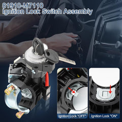 epicureanauto 81910-M7110 Ignition Lock Switch Assembly with 2 Keys Ignition device