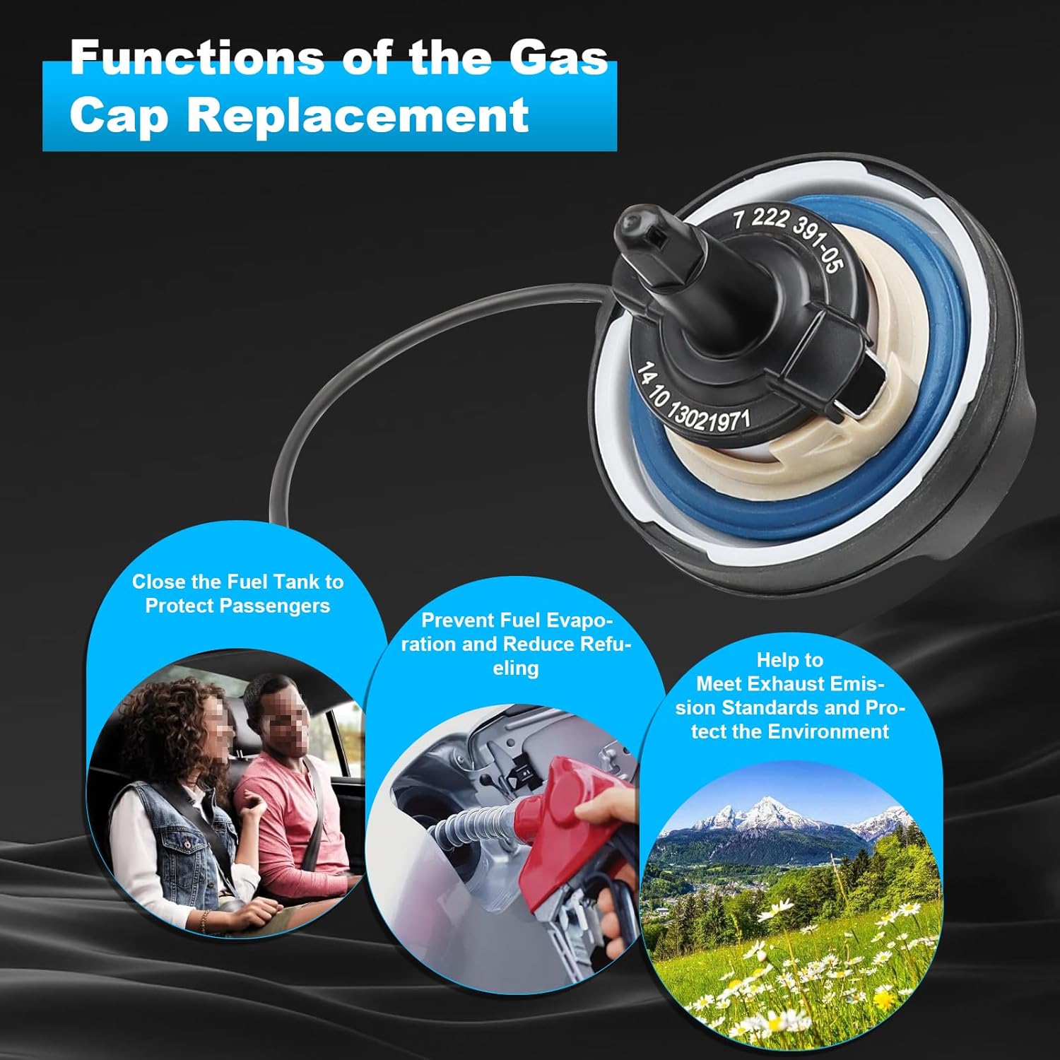 16117222391Gas Cap Fuel Cap for BMW Mini Cooper Countryman