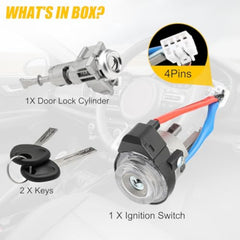 Ignition Switch Door Lock Cylinder with 2 Keys Compatible with Kia Optima 2011-2015 Rio 2013-2017