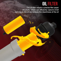 11428580414 Upgrad Aluminum Engine Oil Cooler Filter Housing Assembly w/Filter,BMW 230i 330e xDrive 330i xDrive 430i xDrive 530i 540i X3 X4 X5 X6 Z4, OEM:11428580415 11428651710