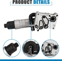 A2711801410 Aluminum Engine Oil Cooler Oil Filter Housing For Mercedes Benz C180 C200 C204 C230 C250 E200 W212 W204 with O-ring Seals