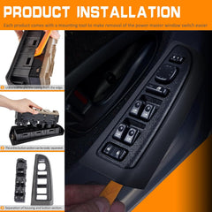 15883323With Panel/Black Master Power Window Switch Driver Side Door Lock Compatible with Chevy GMC Cadillac