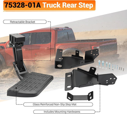 75328-01A Truck Rear Bed Step for Ford F150 2021 2022 2023(Excludes Dual Exhaust) - Epicureanauto - 75328-01A