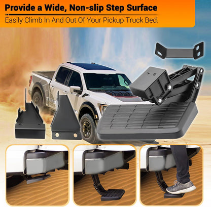 75328-01A Truck Rear Bed Step for Ford F150 2021 2022 2023(Excludes Dual Exhaust) - Epicureanauto - 75328-01A