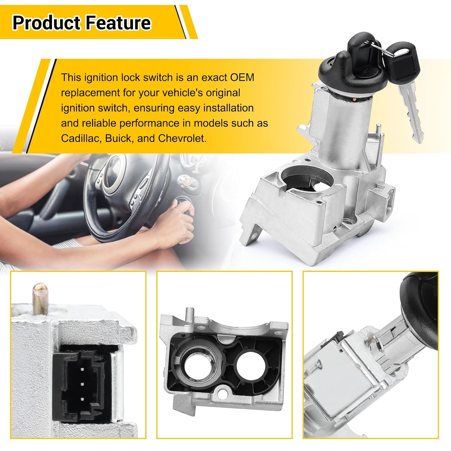 924-893,924-720 Ignition Assembly - Lock Cylinder Switch & Cylinder Housing for Chevy, GMC, Cadillac