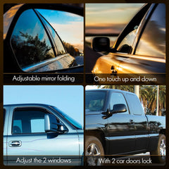 15883322 Front Driver Side Power Window Switch and Gray Bezel Assembly with Folding Mirror Switch Fit for Chevrolet GMC