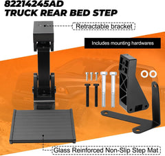 Bumper Step,Bed Step,Dual Exhaust Bed Corner Step for Truck with Dual Exhaust,Compatible with 2014-2022 DodgeRam 1500 2014-2018 DodgeRam 2500 3500 - Epicureanauto - 82214245AD