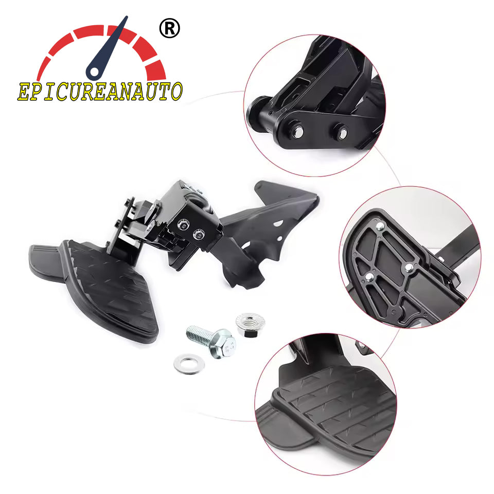 Retractable Bed Step Bumper Step for Dodge Ram 1500 DT New Body Style with Dual Exhaust Vehicles 2019 2020 2021 2022 2023 2024