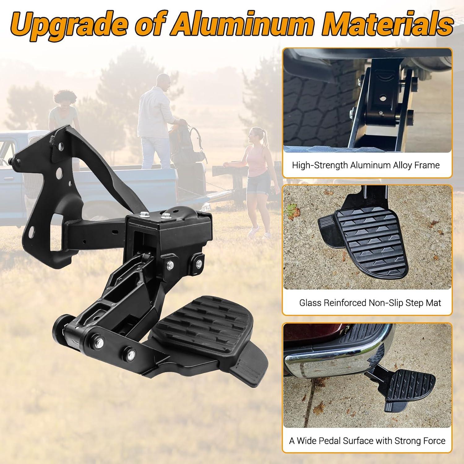Retractable Bed Step Bumper Step for Dodge Ram 1500 DT New Body Style with Dual Exhaust Vehicles 2019 2020 2021 2022 2023 2024 - Epicureanauto - 82215289AG