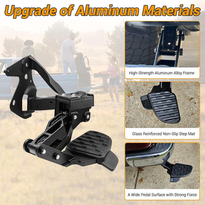 Retractable Bed Step Bumper Step for Dodge Ram 1500 DT New Body Style with Dual Exhaust Vehicles 2019 2020 2021 2022 2023 2024 - Epicureanauto - 82215289AG
