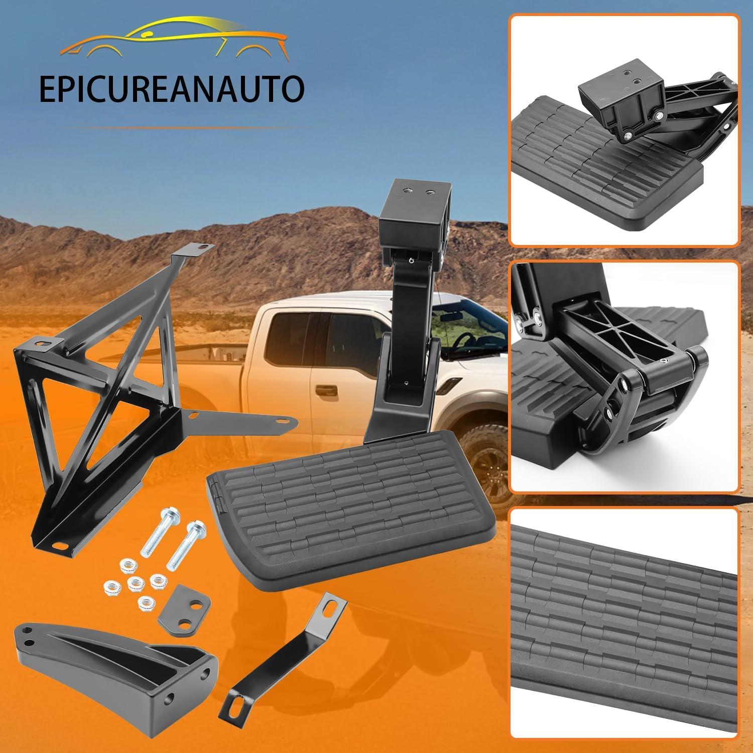 Rear Bed Step Retractable Bed Step Bumper Step for Tundra 2014 2015 2016 2017 2018 2019 2020 2021 Truck Bed Step,Folding Rear Bumper Tailgate Step - Epicureanauto - PT392-34140