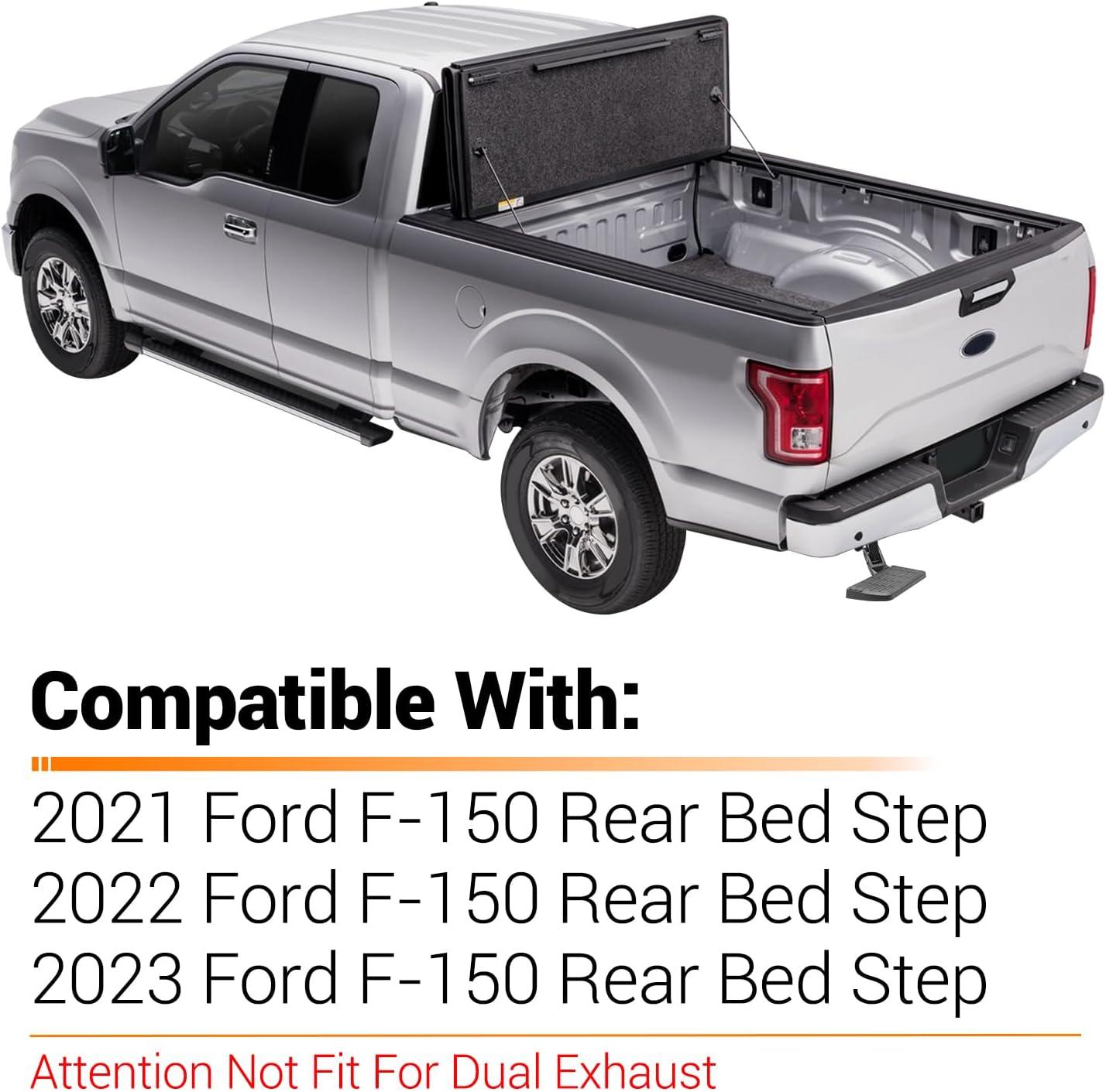 75328-01A Truck Rear Bed Step for Ford F150 2021 2022 2023(Excludes Dual Exhaust) - Epicureanauto - 75328-01A