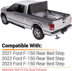 75328-01A Truck Rear Bed Step for Ford F150 2021 2022 2023(Excludes Dual Exhaust) - Epicureanauto - 75328-01A