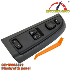 EpicureanAuto 15883322 Driver Side Power Window Switch and Black Bezel Assembly with Folding Mirror Switch Fit for 2003-2007 Chevrolet Silverado, 2003-2007 GMC Sierra 920-024 Replaces DWS-248