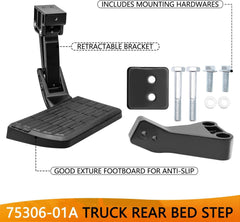 for Ram1500,Ram 2500 3500 2009-2022 (Not Compatible with Dual Exhaust and Ecodiesel), Retractable Bumper Side Trunk Tailgate Step - Epicureanauto - 75306-01A
