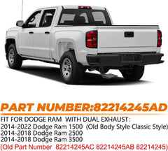 Bumper Step,Bed Step,Dual Exhaust Bed Corner Step for Truck with Dual Exhaust,Compatible with 2014-2022 DodgeRam 1500 2014-2018 DodgeRam 2500 3500 - Epicureanauto - 82214245AD