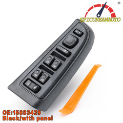 EpicureanAuto Driver Power Window Switch & Bezel w/Folding Mirrors for 2003-2007 Hummer H2, Replaces 15883429 - Direct Fit!