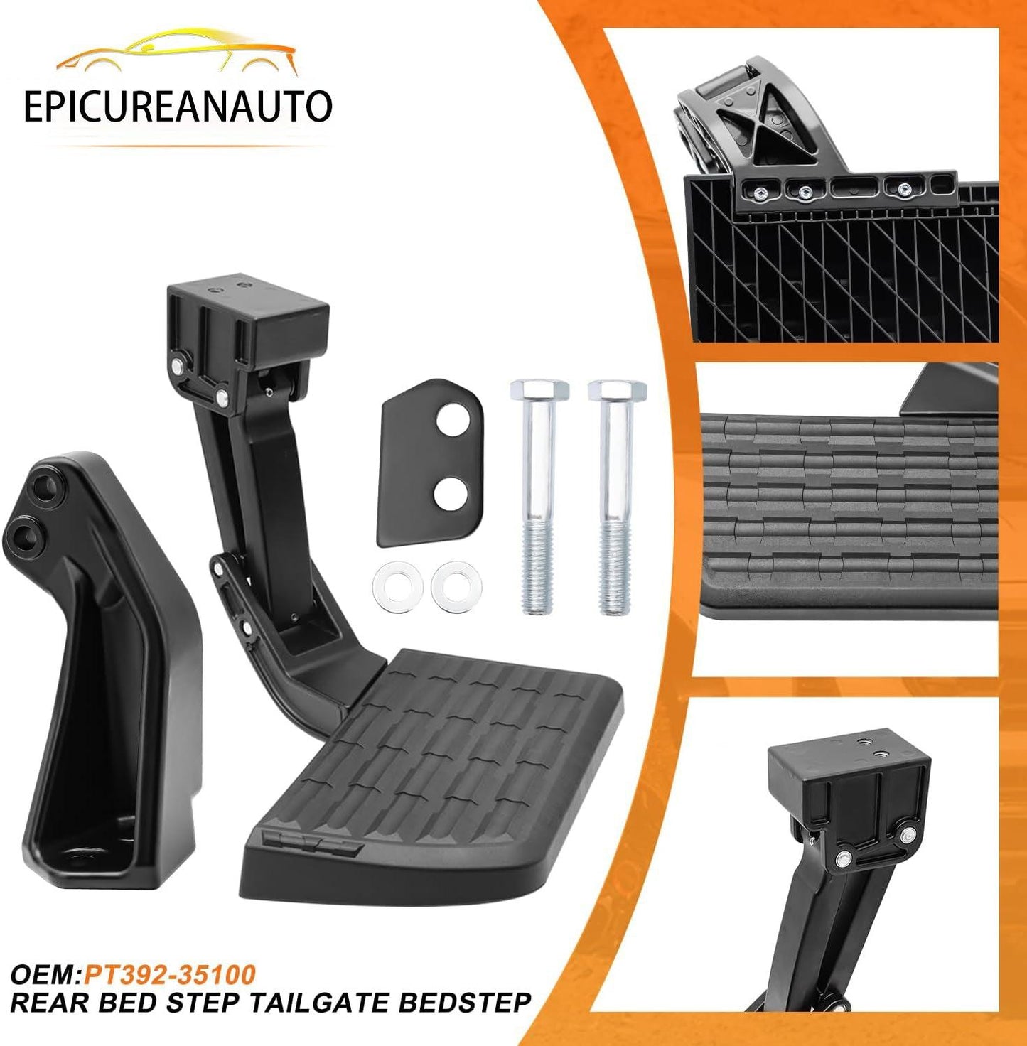 Rear Bed Step Retractable Bed Step Bumper Step for Toyota Tacoma 2012 2013 2014 2015 2016 2017 2018 2019 2020 2021 2022 2023 Truck Bed Steps ‎ - Epicureanauto - PT392-35100