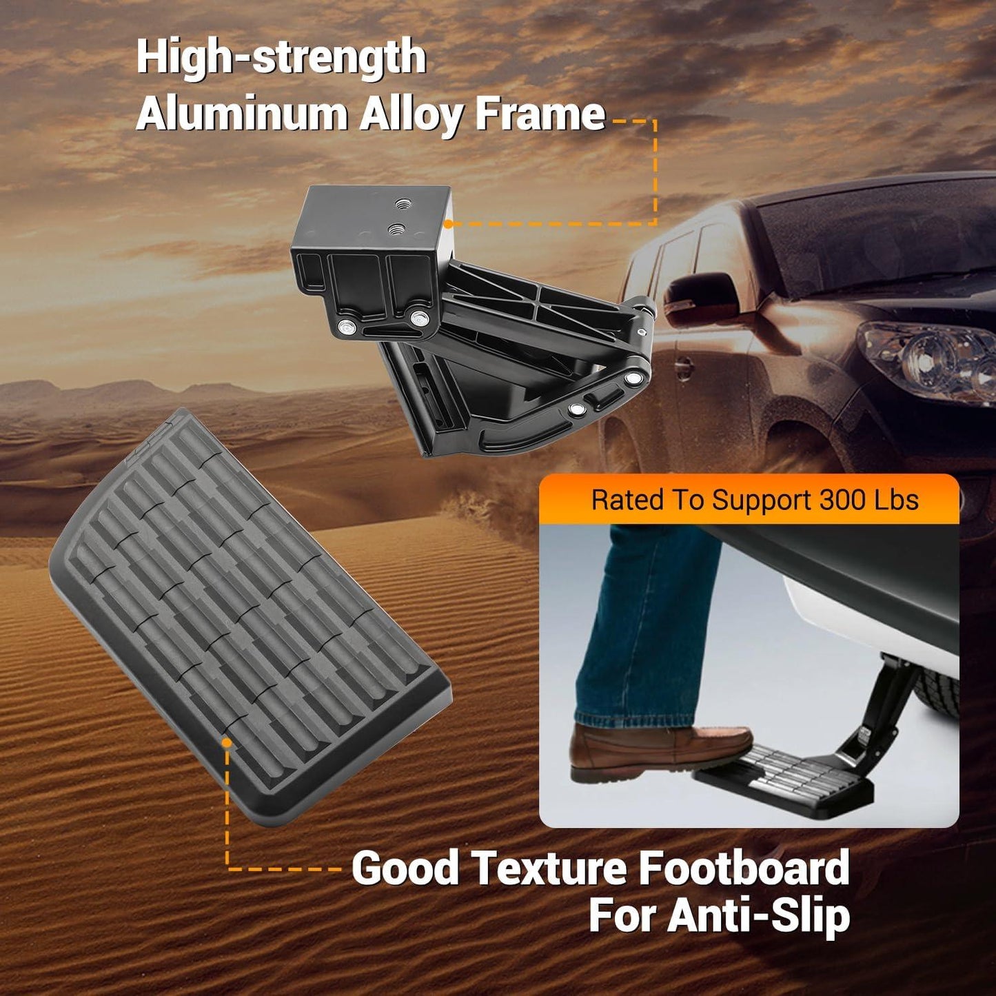 75328-01A Truck Rear Bed Step for Ford F150 2021 2022 2023(Excludes Dual Exhaust) - Epicureanauto - 75328-01A
