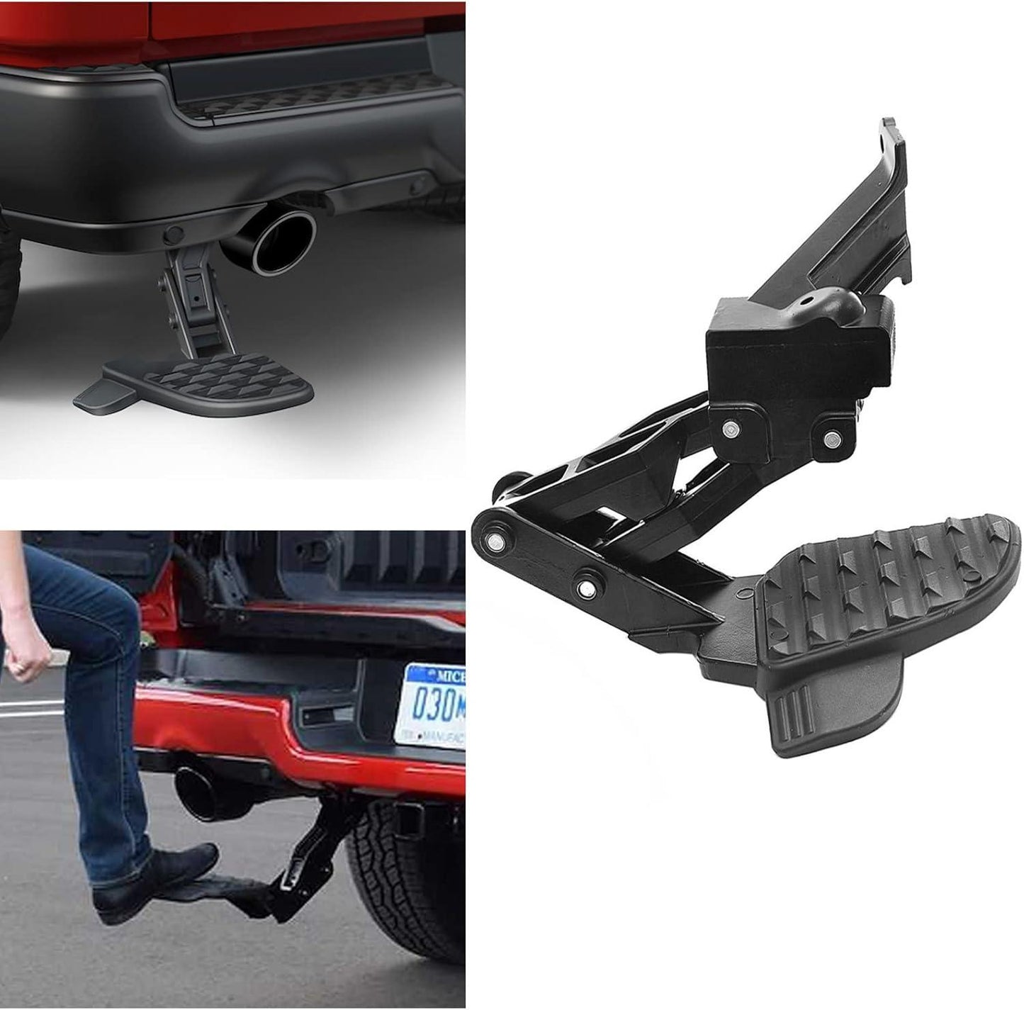 Rear Bed Step,Retractable Bed Step Bumper Step for 2019-2024 Dodge Ram 2500 3500 Truck Rear Tailgate Bedsteps - Epicureanauto - 82215842AE