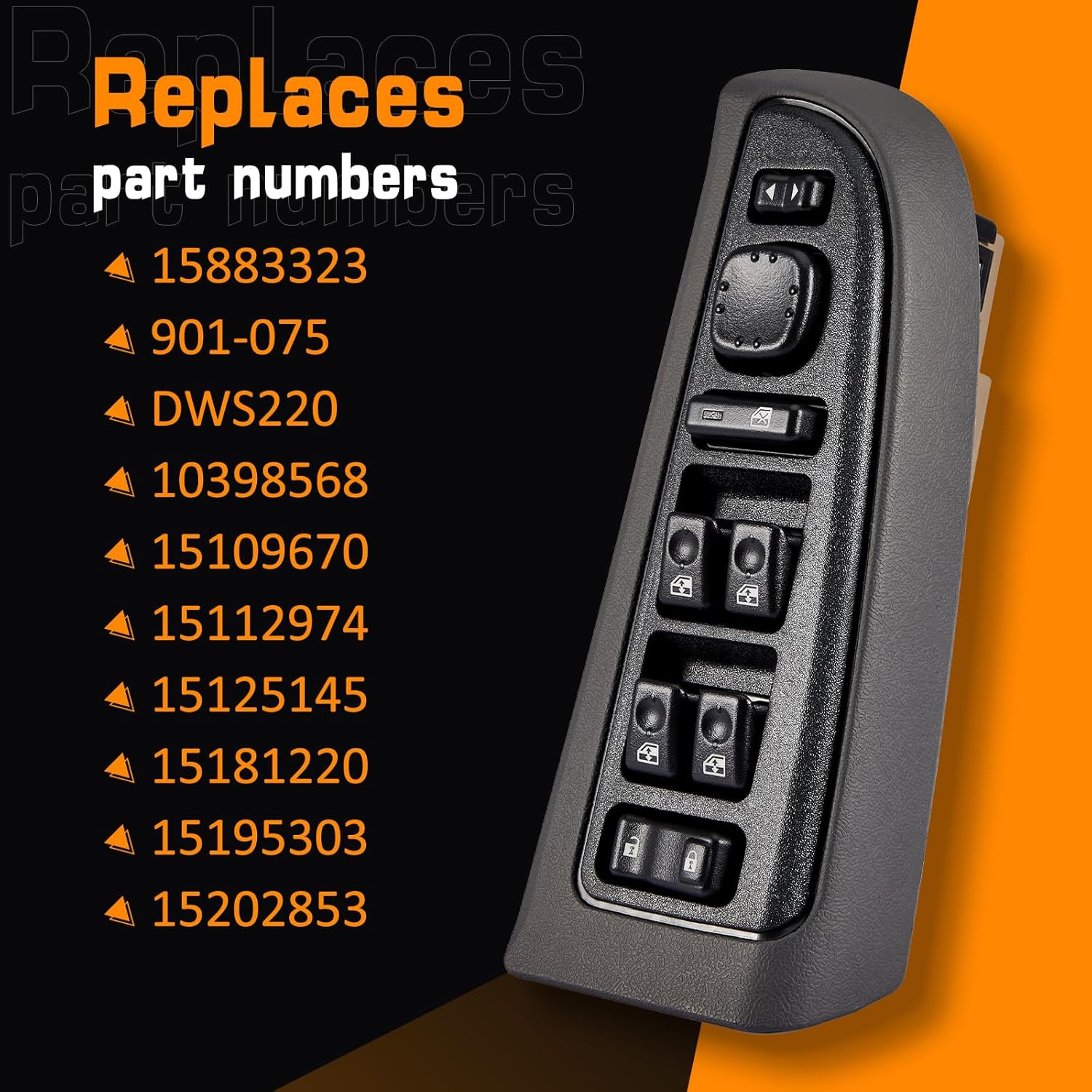 901-075, 901075, DWS220, 1S15842, 10398568, 15109670, 15112974, 15125145, 15181220, 15195303, 15202853, 15883323