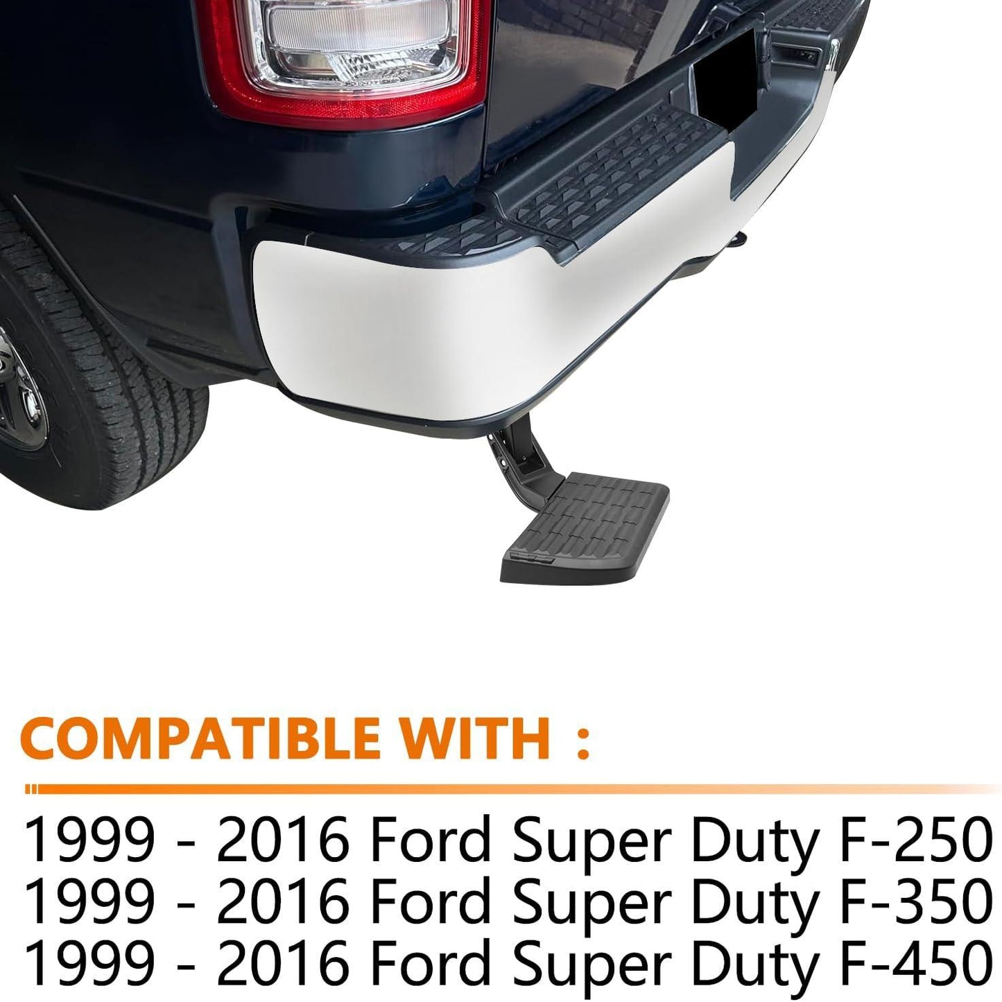 Rear Bed Step Fit for 1999-2016 Ford F250 F350 F450 Bed Step Retractable Bumper Tailgate Step, Folding Truck Tailgate Step 75303-01A - Epicureanauto - 75303-01A