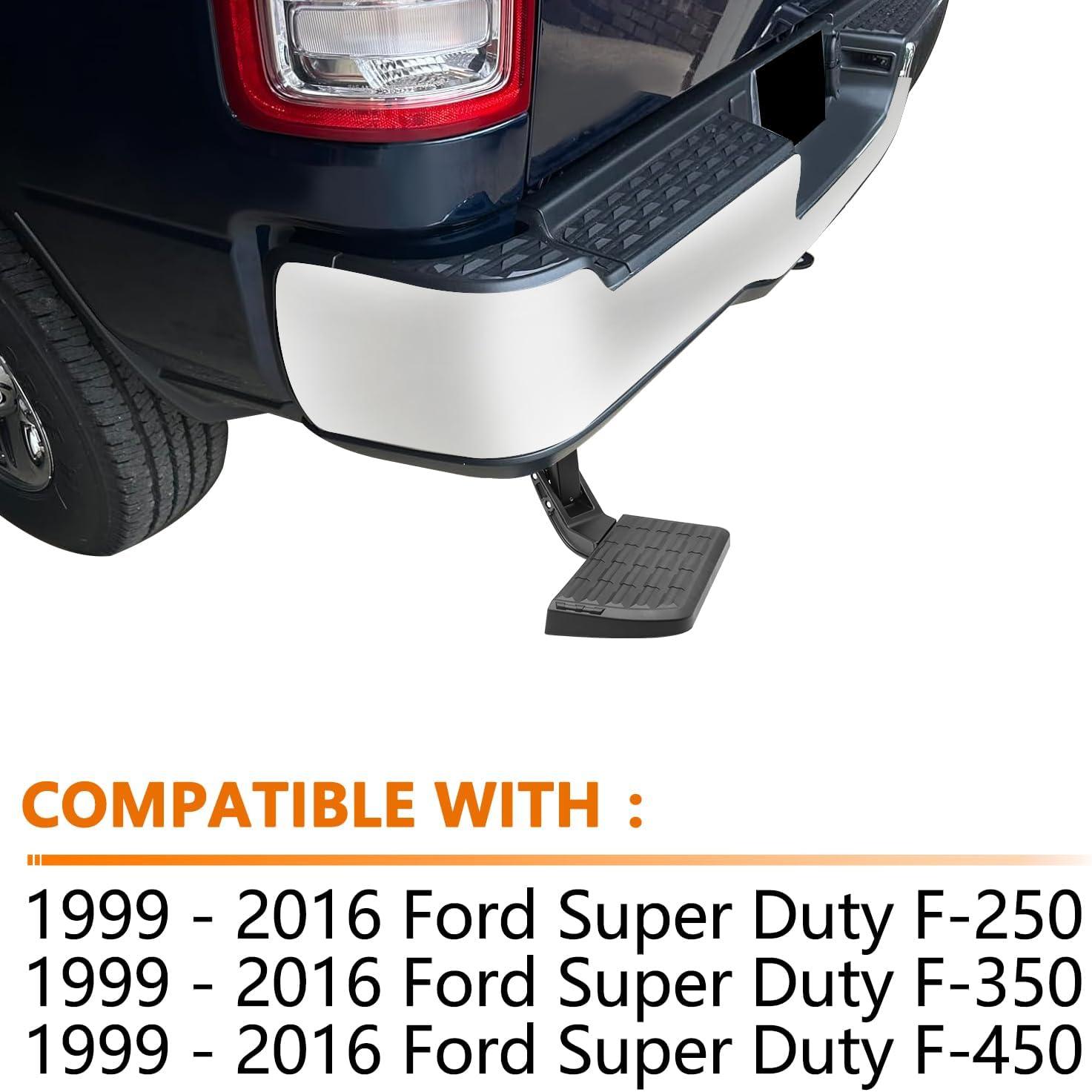 Rear Bed Step Fit for 1999-2016 Ford F250 F350 F450 Bed Step Retractable Bumper Tailgate Step, Folding Truck Tailgate Step 75303-01A - Epicureanauto - 75303-01A