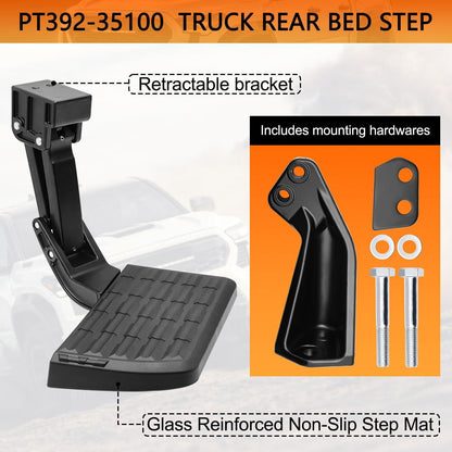 Rear Bed Step Retractable Bed Step Bumper Step for Toyota Tacoma 2012 2013 2014 2015 2016 2017 2018 2019 2020 2021 2022 2023 Truck Bed Steps ‎ - Epicureanauto - PT392-35100