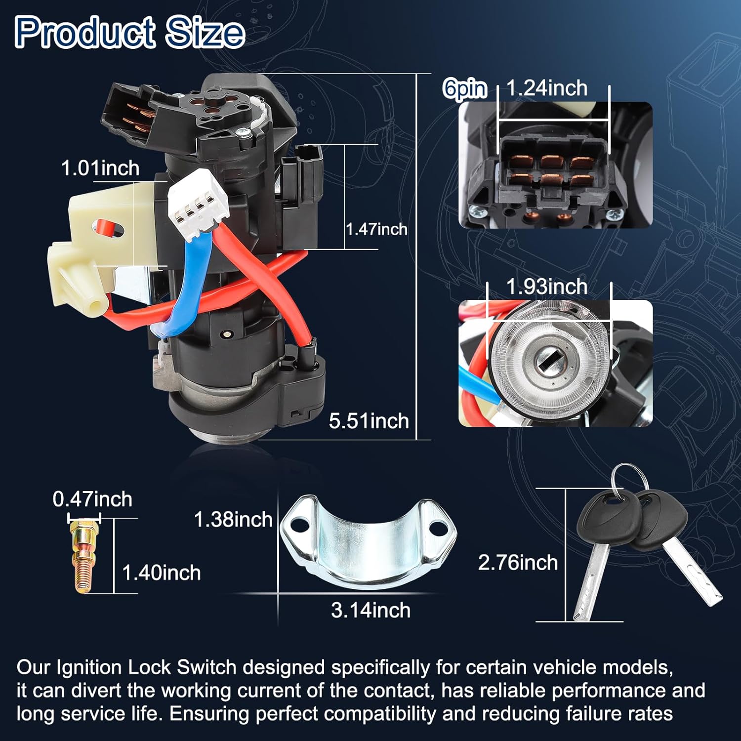 Replace Part Number: 81910-M7110, 81900-M7E00, 81905-M7140, 81910M7110, 81900M7E00, 81905M7140